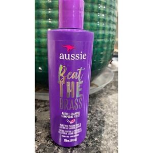 Aussie Beat The Brass Purple Shampoo for Color-Treated Hair 8 Fl Oz